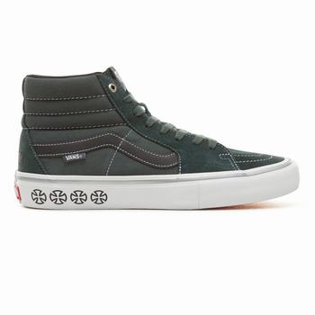 Vans X Independent Sk8-Hi Pro - Miesten Korkeavartiset tennarit - Spruce